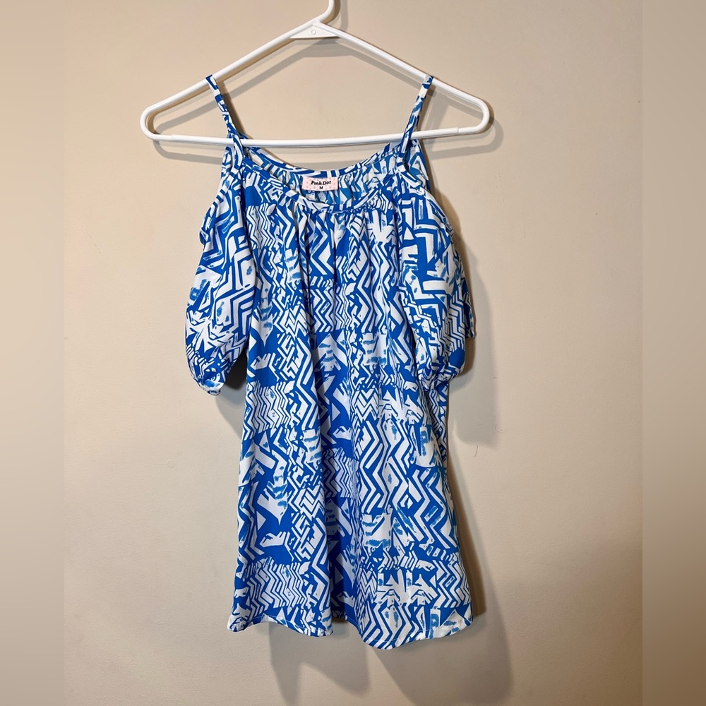 Pink Dot Off The Shoulder Shirt